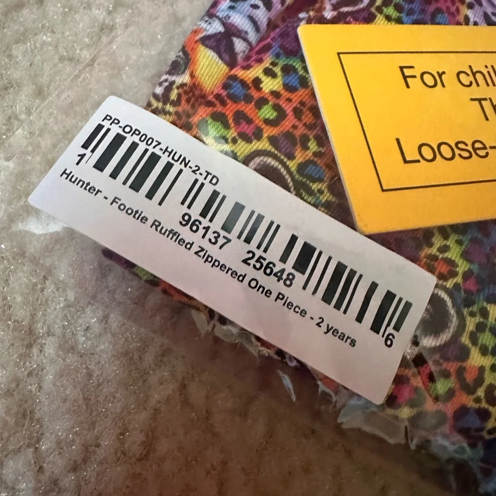 Brand new Posh Peanut & Lisa Frank collaboration 2T one piece with footies - Picture 2 of 3